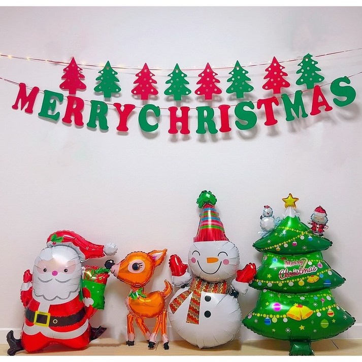 AMAZING 파티프렌즈 크리스마스 장식용품 풍선 세트 가랜드 파티몬