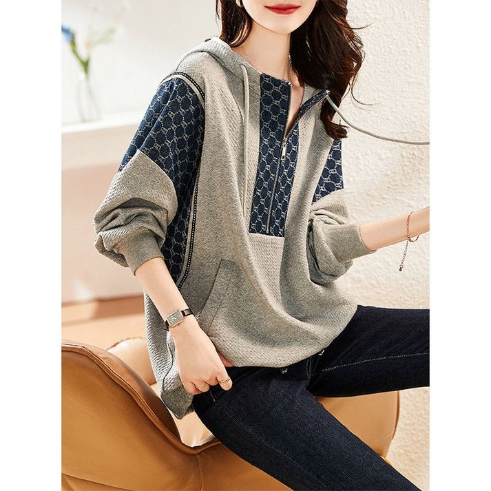 루덴 후드 집업 맨투맨티 지퍼 가을 긴팔 탑 점퍼