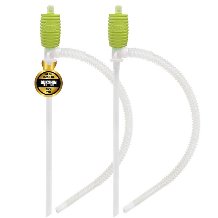 덕신 국내생산 자바라 호스 펌프 소형 연두색, 2개