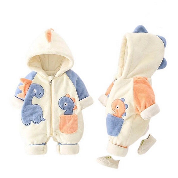 하방방 아기공룡 베이비 부드러운 외출 우주복