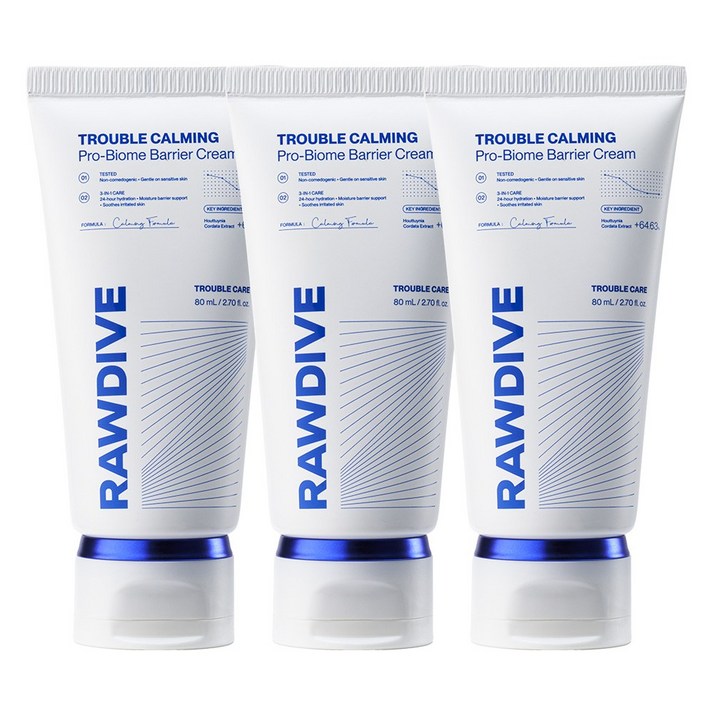 로다이브 여드름 유산균 장벽 크림, 3개, 80g