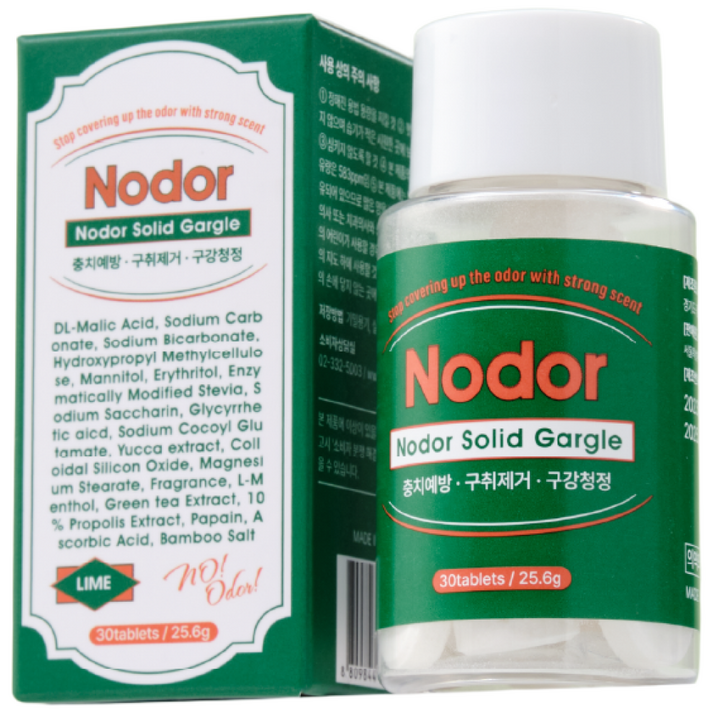 노도르 백태 입냄새 제거 휴대용 고체가글, 1개