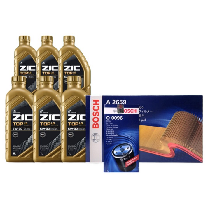 올 뉴 쏘렌토 UM 2.0 디젤 엔진오일세트 SK 지크 탑 LS 5W30 ZIC TOP LS