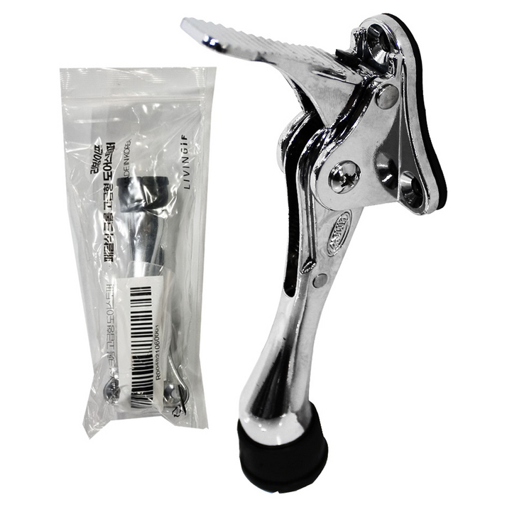 리빙이프 페달식 크롬 고급형 도어스토퍼