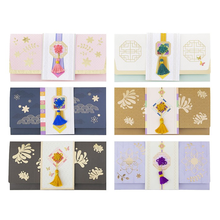 탐사 전통 노리개 편지 내장 금박 골드 명절 어버이날 용돈 봉투