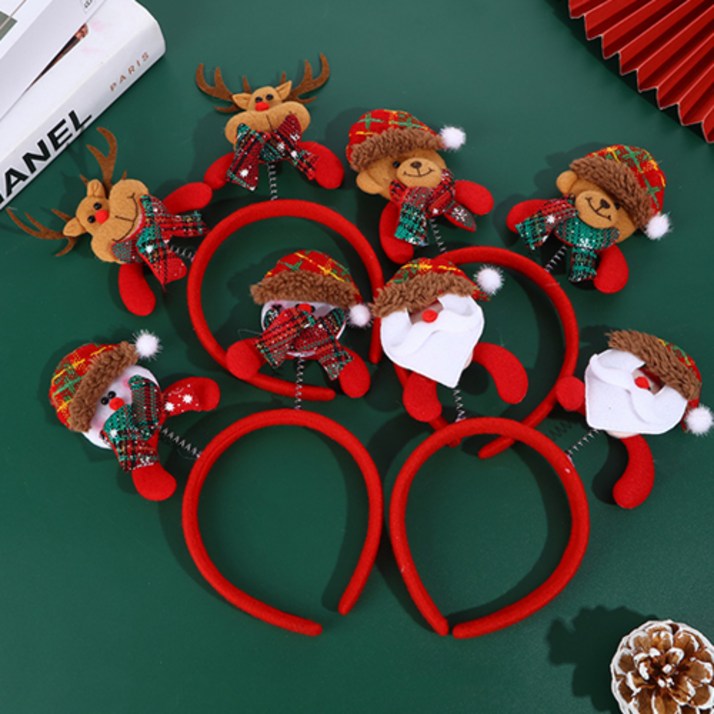 윰스 크리스마스 파티소품 머리띠 4종 세트