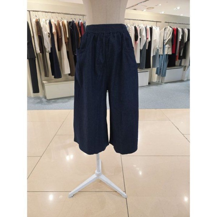 이프네데님 7부 와이드 밴딩 팬츠(DP5WPT11) 622314