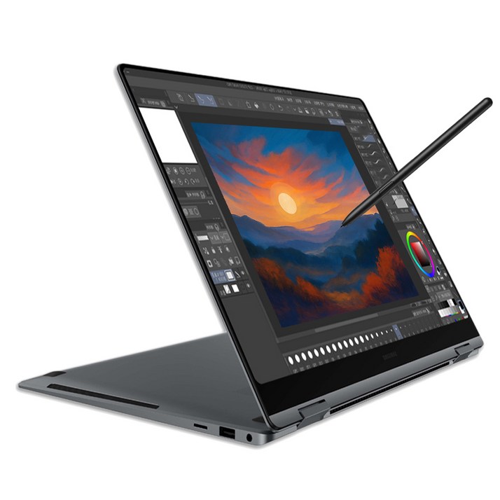 삼성전자 갤럭시북5 프로 360 NT960QHAK71A 인텔 울트라7 고해상도 16인치 AI 코파일럿 S펜 드로잉 2in1 노트북, 그레이, 갤럭시북5 프로 360, 1TB, 16GB, WIN11 Home