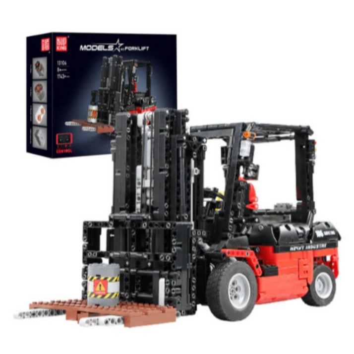 몰드킹 13106 지게차 원격 조종 작동킷 포함 1719 pcs 호환블럭 조립장난감 중장비 브릭스피드, 1개
