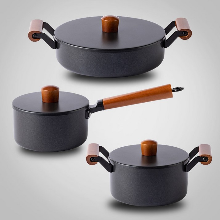 블랙팟 스텐 냄비 3종세트 (16편수/18양수/24전골)/인덕션호환