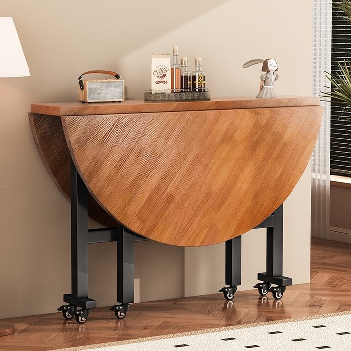 접이식 원형테이블 라운드 대형 식탁 원탁 바퀴 책상