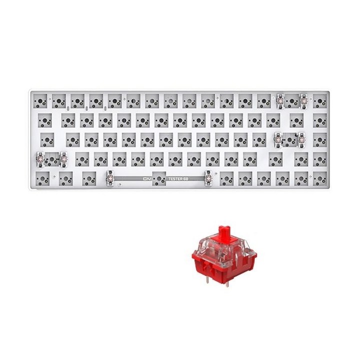 2025 New Tester68 맞춤형 기계식 키보드 키트 2.4G BT5.0 호환 핫 스왑 이중 모드 무선 키패드