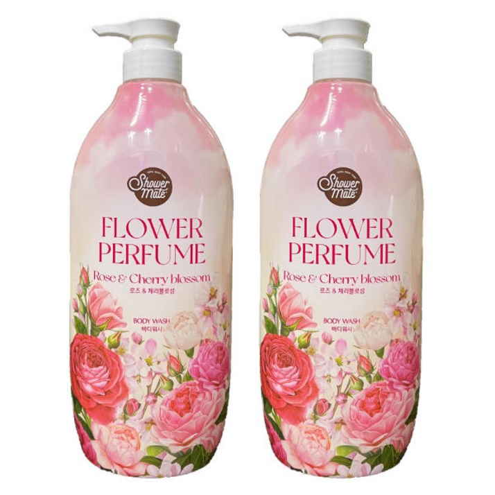 샤워메이트 바디워시 향좋은 핑크플라워 퍼퓸 900ml 2개