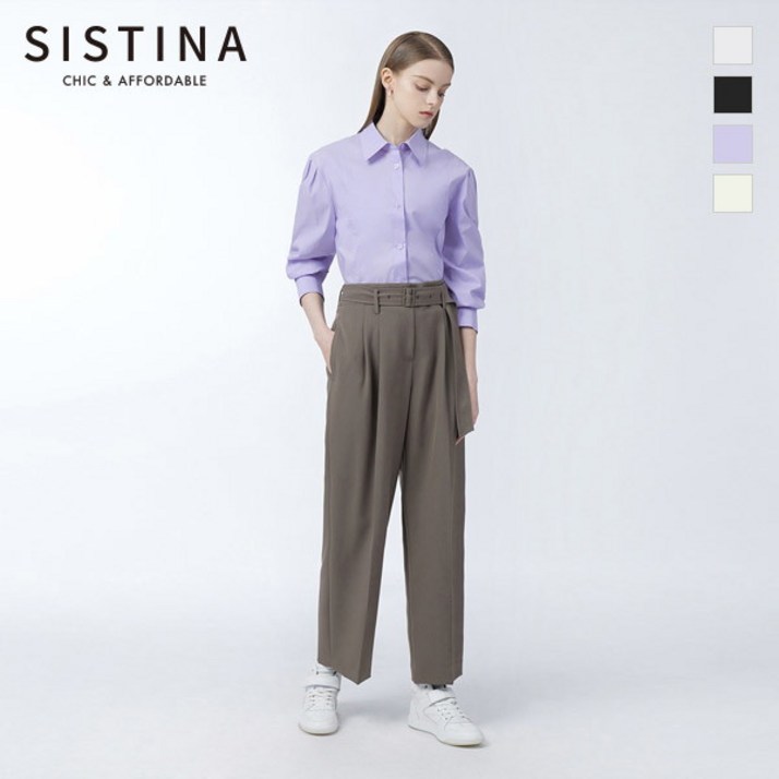 [시스티나] 볼륨 슬리브 라인 셔츠_AWWSTM11030