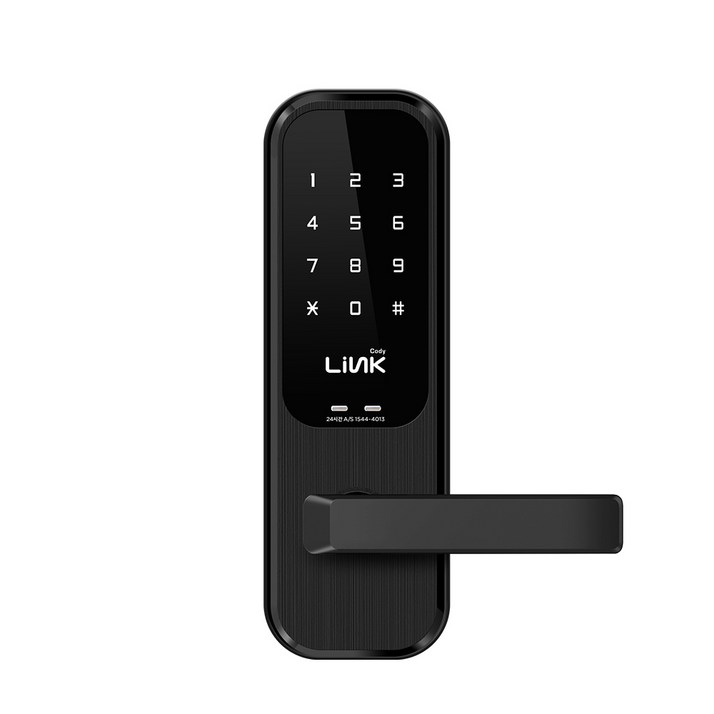 Link 무타공 디지털 도어락 현관문 즉시잠김 손잡이 번호키