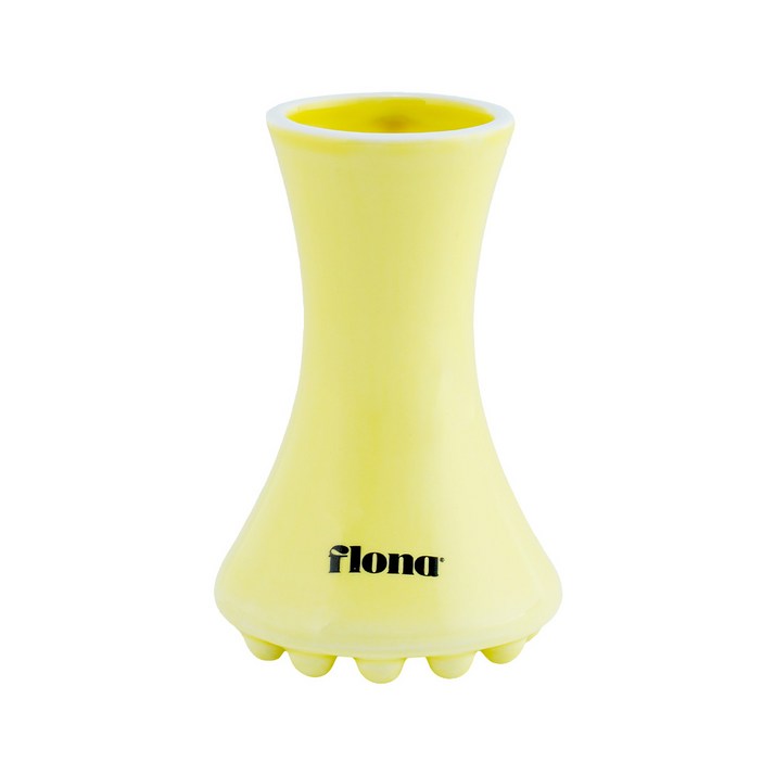 플로나 세라믹 페이스 괄사 옐로우 두피, 바디, 림프순환 마사지기