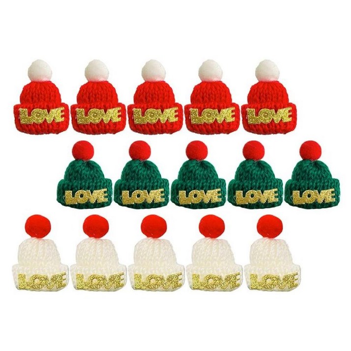 크리스마스 손가락 모자 병 커버 파티 트리 장식 공예 장식품