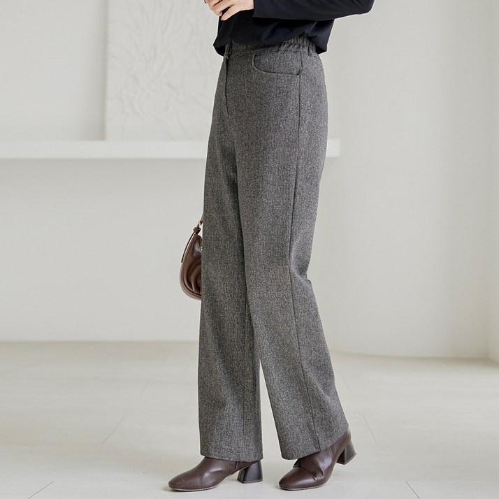 김여사 김여사 빅사이즈 (겨울)(88) 속기모 헤링본 세미 통팬츠 5PN510219