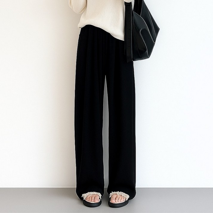 시그무드 여성용 와이드 밴딩 팬츠 트레이닝 바지