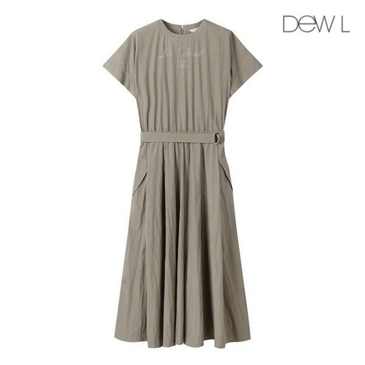 듀엘 [듀엘] 벨티드 밴딩 플리츠 원피스 BEL242PSE038
