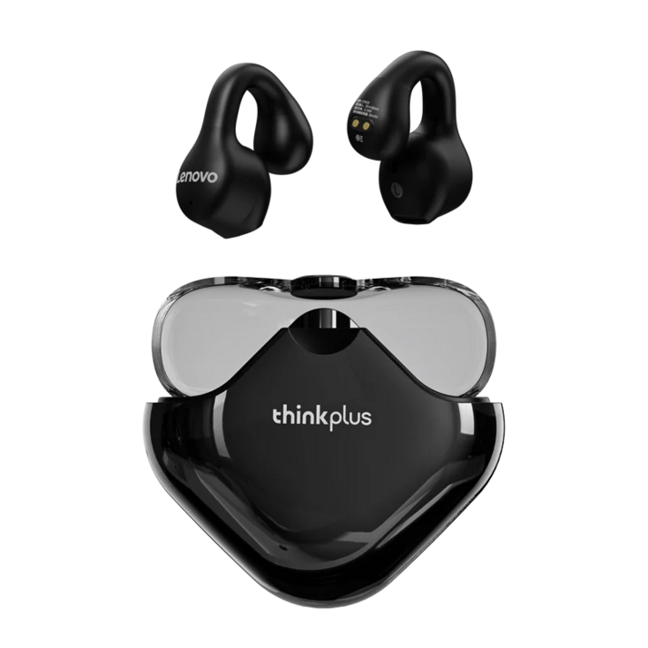레노버 ThinkPlus XT61 TWS 5.3 골전도 귀걸이 무선 블루투스 이어폰 귀안아픈 이어클립, 블랙 레노버 ThinkPlus XT61 TWS 5.3 골전도 귀걸이 무선 블루투스 이어폰 귀안아픈 이어클립, 블랙