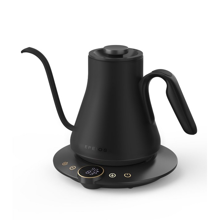 EPEIOS 에페이오스 파인 앤 플로우 핸드드립 전기포트 Lite, 퓨어 블랙