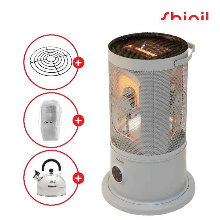 신일 원통형 오방난로 하이라이트 전기히터 SEH-HW2800HS 그레이 하이라이트 발열 난방기