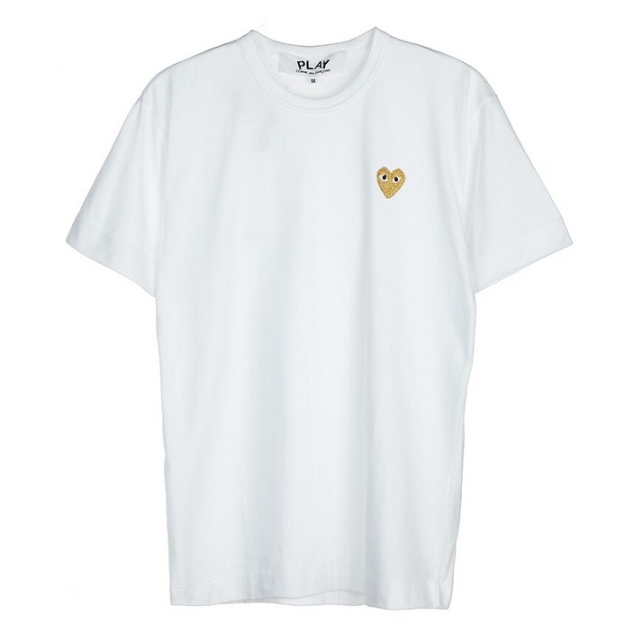 라벨루쏘 꼼데가르송 하트 로고 반팔 티셔츠 P1T216 WHITE