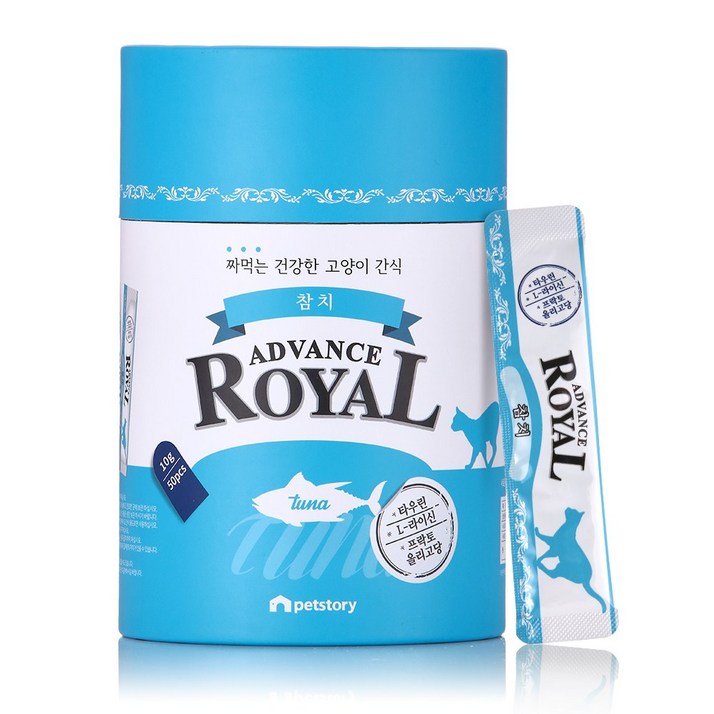 어드밴스 로얄 스틱 짜먹는 고양이 간식 츄르, 50개, 10g