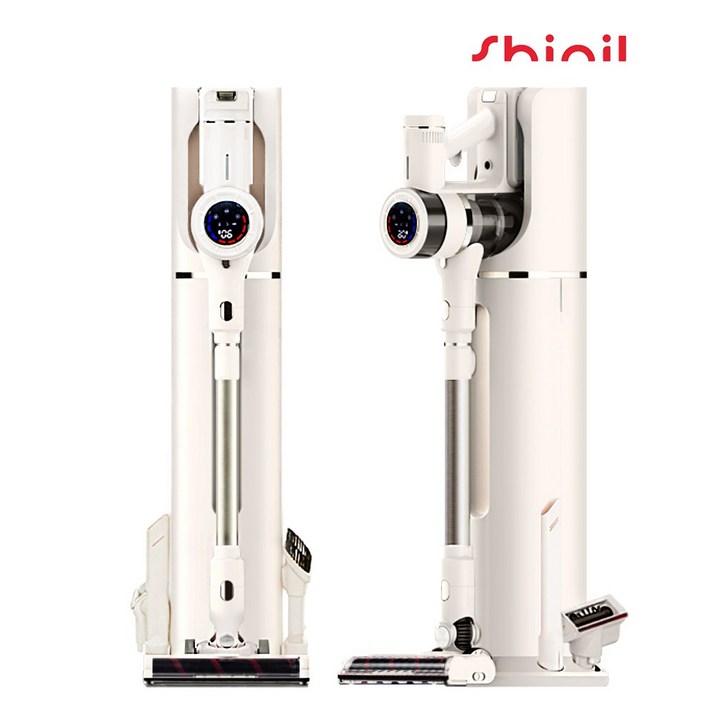 신일 무선청소기 SVC-ST25WIF / 400W BLDC 올인원스테이션 (먼지통비움+충전+거치+수납)