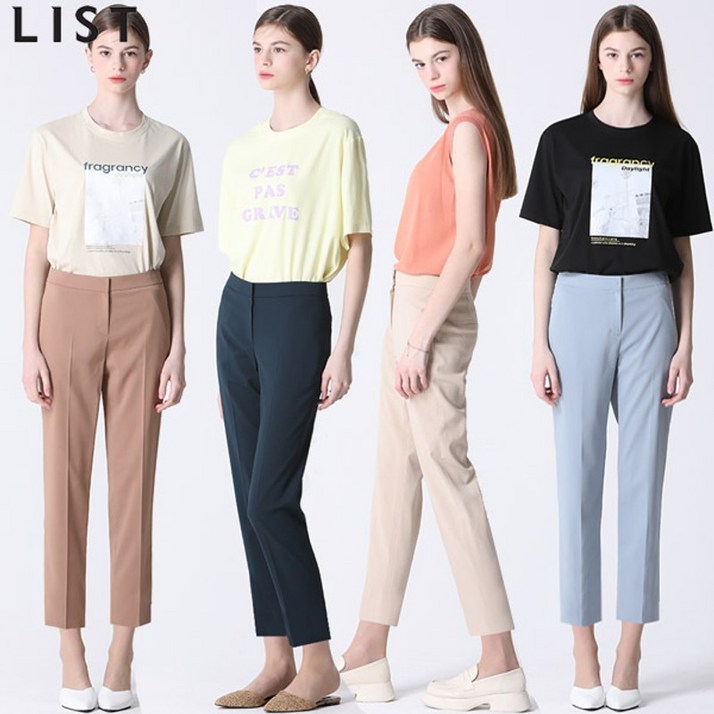 리스트 슬림 스트레이트 팬츠 리스트 슬림 스트레이트 팬츠