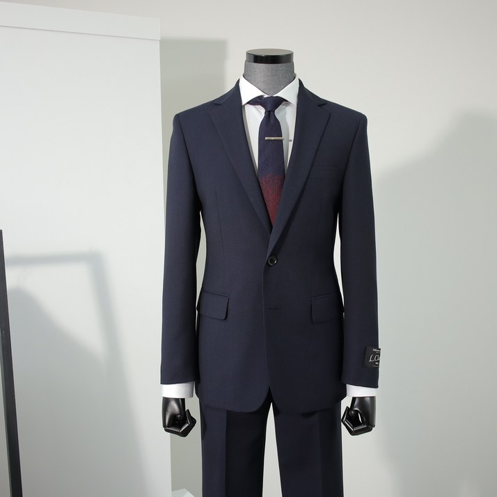 리버클래시 슬림핏 수트 싱글 울 리오셀 혼방 투톤 슬림 정장 다크네이비 LJS11183DN