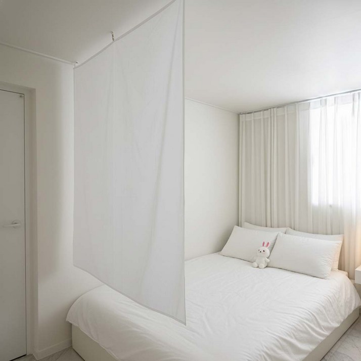 유스몰 광목 패브릭 파티션 + 벽지 핀 3p