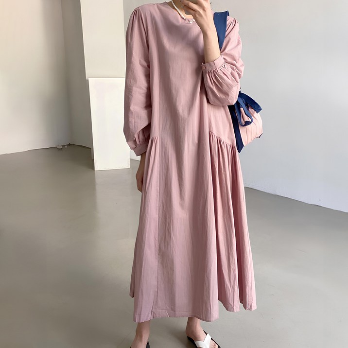 페이퍼먼츠 데일리 옆셔링 루즈핏 롱원피스 23235 빅사이즈 포함