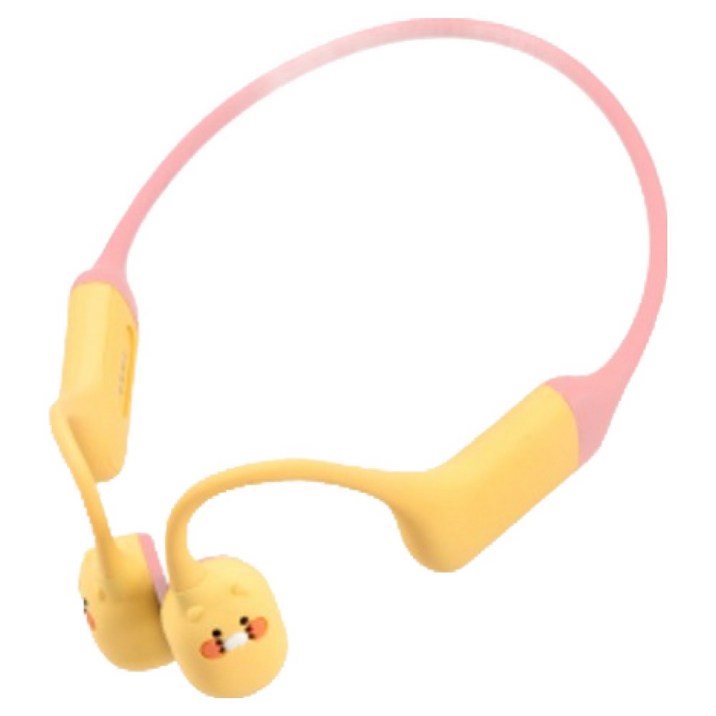 카카오프렌즈 골전도 초경량 오픈형 무선 블루투스 이어폰, 단일상품, 핑크 춘식이