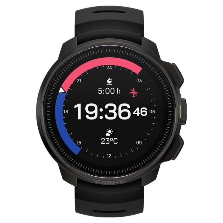 순토 오션 스마트 워치, 49.9cm, 올 블랙, GPS + 블루투스