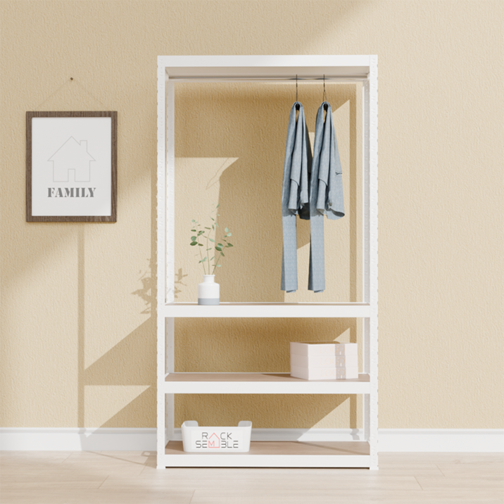 랙셈블 4단 1행거, 화이트