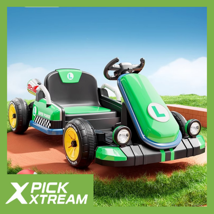 픽스트림(PICKXTREAM) 리모컨 씽씽 고카트 1인용 전동차 리모콘 소형 카트 전동 루지 드리프트 성인 접이식카트 경주 야외용 공원 레이싱카