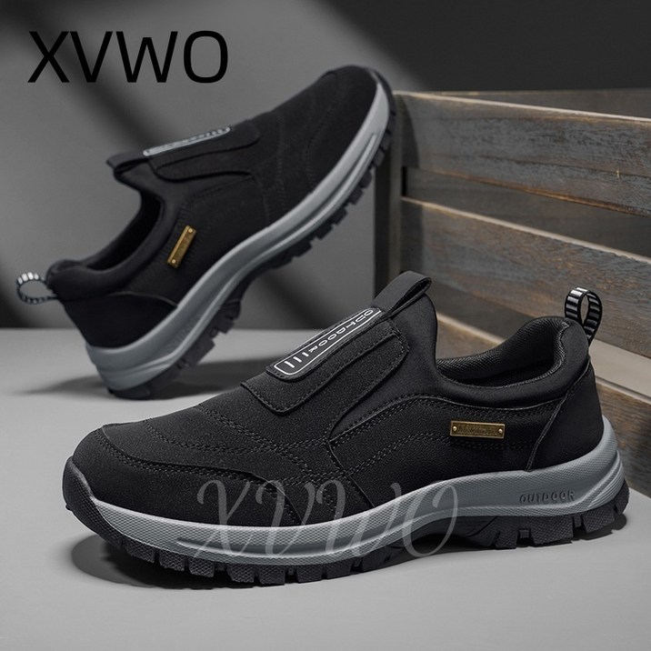 XVWO 남성 빅사이즈 로퍼 슬립온 캐주얼 운동화 편한 남자 캔버스 신발