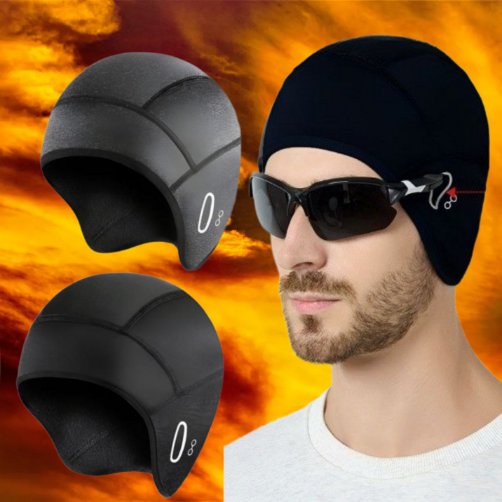 디보네 겨울 스포츠 방풍 스컬캡 러닝 사이클 등산 헬멧 스키 기모 이너 귀 덮는 방한 모자 1+1, 1개, 그레이1+1