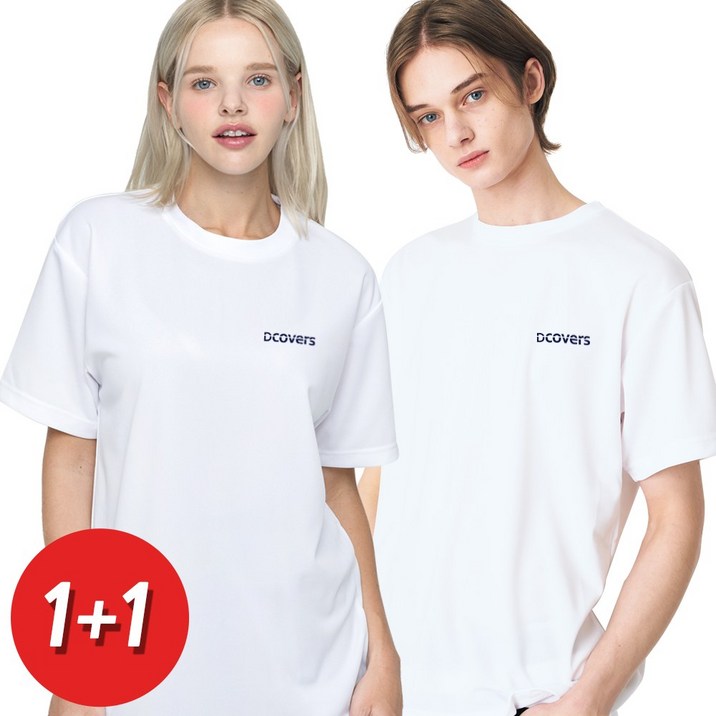 [1+1] 디커버스 2장 DCOVERS 기능성 티셔츠 남자 여성 반팔티