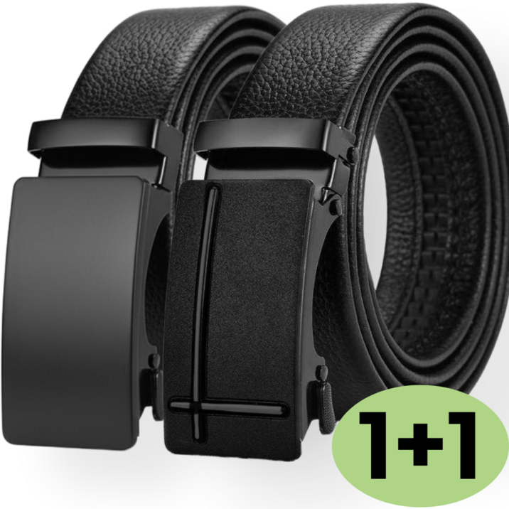 몬젠 남성 벨트 가죽 자동 1+1