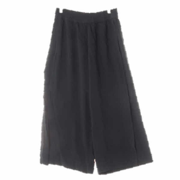 5186 톰보이 딥그린 아세테이트혼방 슬릿와이드7부팬츠 [Free]