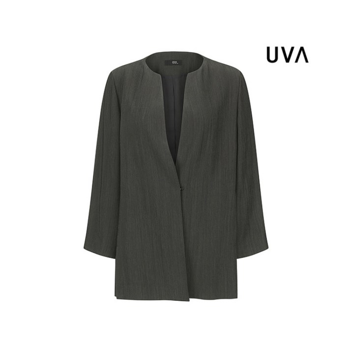 [진도 UVA] 베이직 노카라 트임 여성 긴팔 자켓 (A1F2JK22)