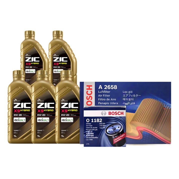그랜저 하이브리드 (IG) 2.4 가솔린 엔진오일세트 ZIC X9 HYBRID 0W20