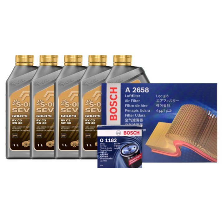 더 뉴 그랜저 하이브리드 IG 2.4 가솔린 엔진오일세트 세븐골드 9 RV C3 5W30