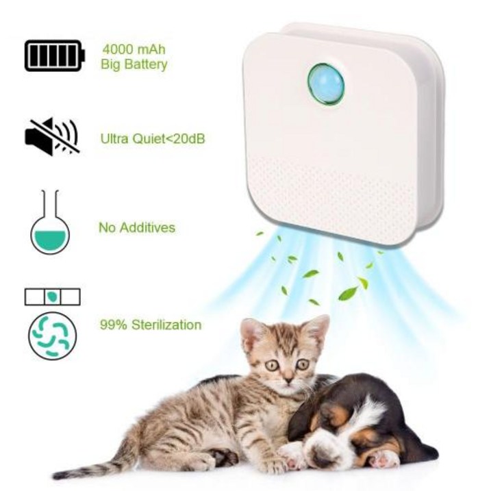 스마트 고양이 냄새 청정기 애완 동물 제거제 탈취제 공기 개 화장실 충전식 배변 상자 4000mAh,