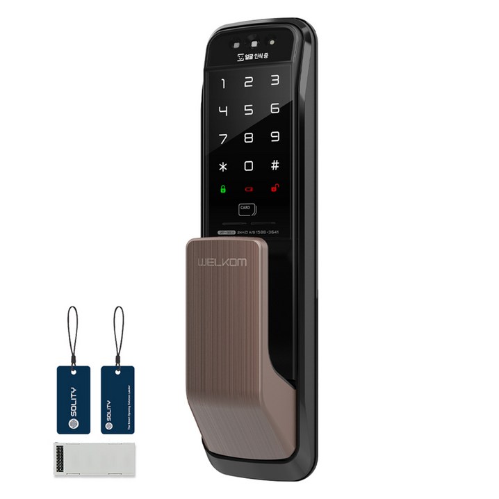솔리티 웰콤 WiFi 무타공 푸시풀 얼굴인식 Iot 디지털 도어락 WP500A, WP500A, 고객직접설치 솔리티 웰콤 WiFi 무타공 푸시풀 얼굴인식 Iot 디지털 도어락 WP500A, WP500A, 고객직접설치