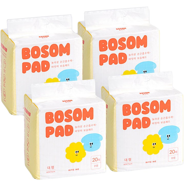 바잇미 보솜 배변패드, 20개입, 4개