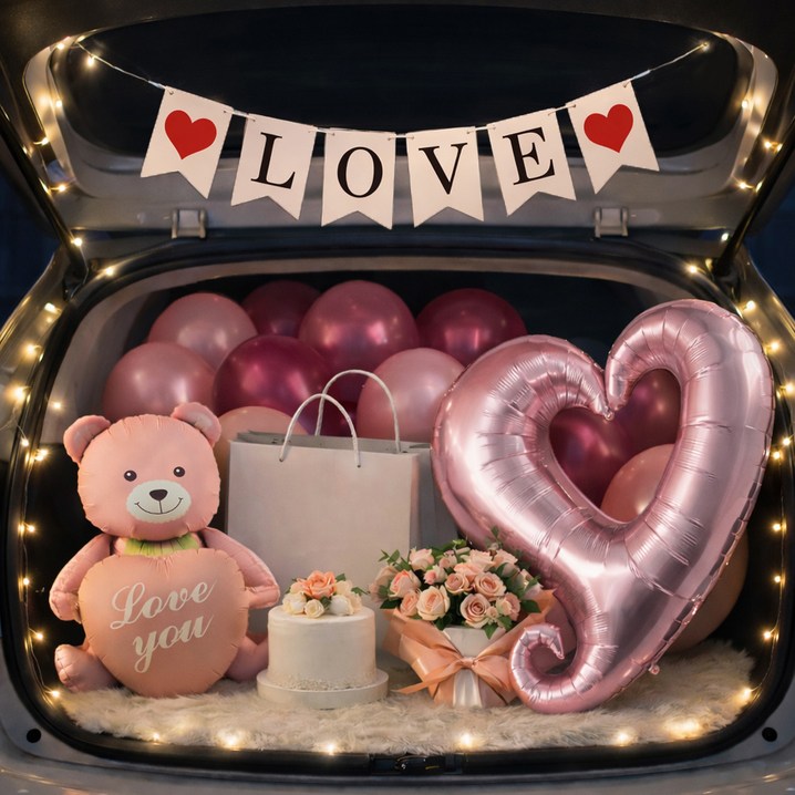파티쇼 트렁크 러브곰돌이 프로포즈 풍선 세트